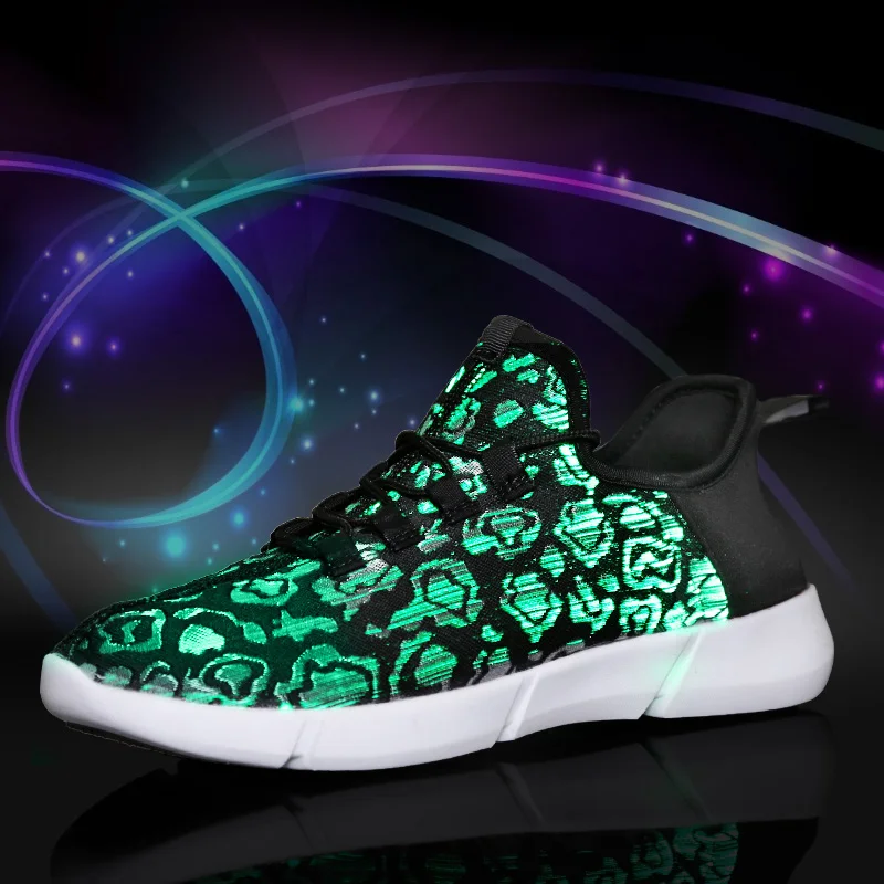 2018 New Black Fashion USB Charger Glowing Light up Sneakers Led Children Lighting Shoes Boys Girls illuminated Luminous Sneaker | Детская