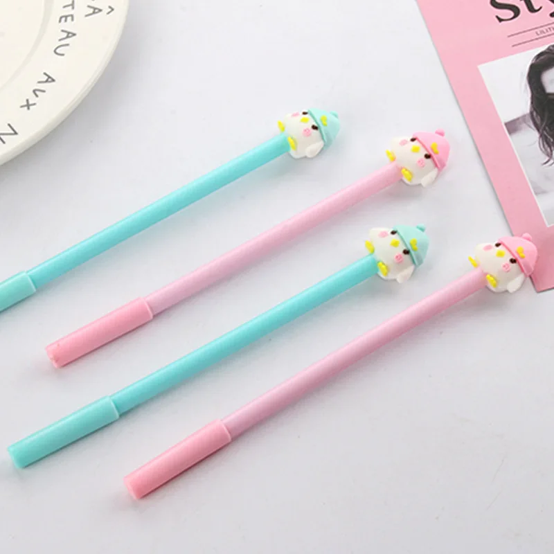 50 шт. креативные Канцтовары со Кепки курица гелевая ручка птички грибочка