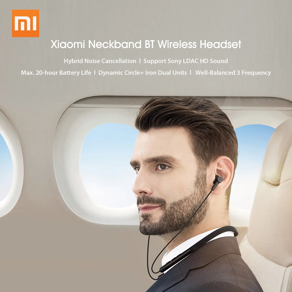 Xiaomi Mi гарнитура с лентой на шею Bluetooth 5,0 наушники беспроводные наушники шумоподавление магнитные наушники с тип-c