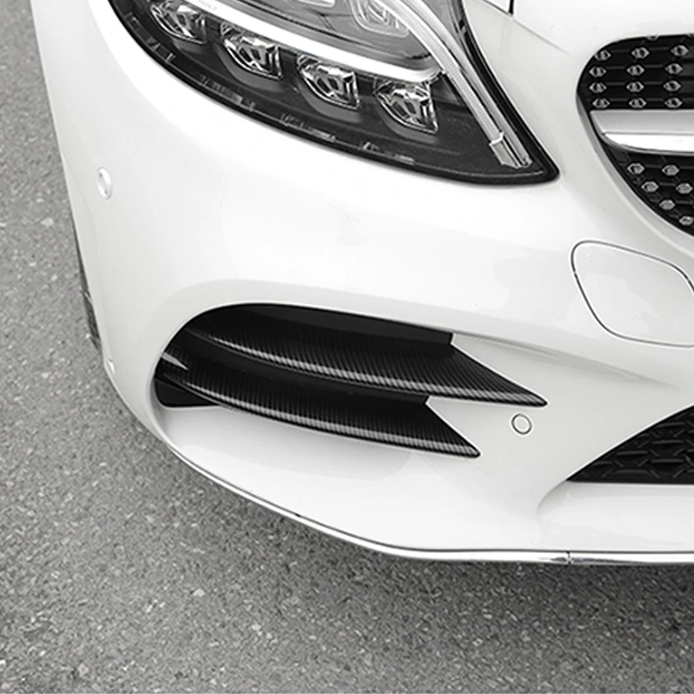 Автомобильная наклейка 4 шт./лот из углеродного волокна передний бампер решетка