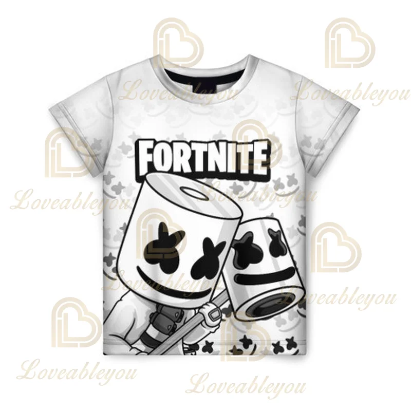 Футболка Fortnite для детей футболка с 3D принтом банан Пейсли мужская женская летние