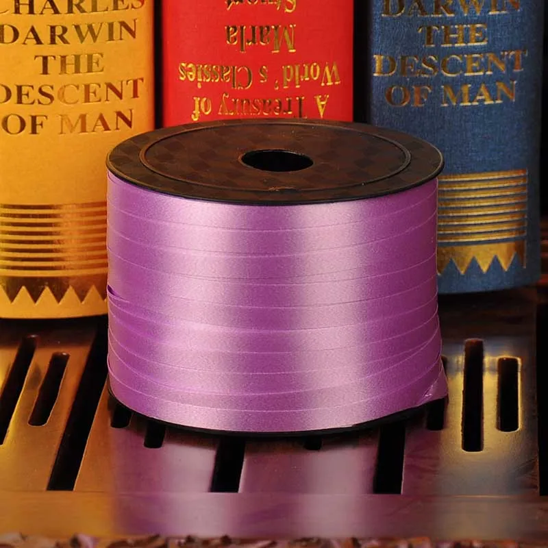 Light Purple 1 шт./лот, фольгированная лента для воздушных шаров, 5 мм X 100 ярдов, вечерние, свадебные подарки,, вечерние украшения, аксессуары для рукоделия, ленты Cintas - Цвет: Light Purple