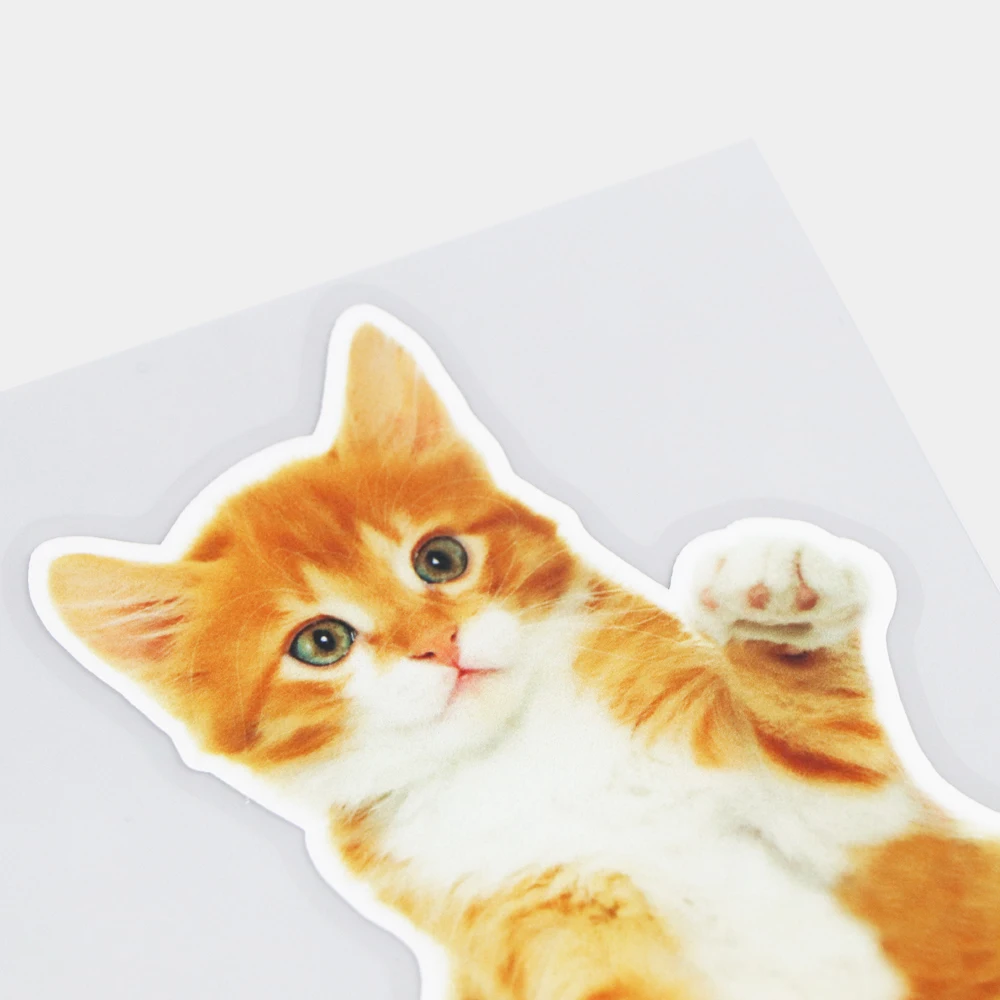 

YJZT 1613.5CM Cute Naughty Kitten Creative Scratches Decoration Car Stickers Cartoon Vinyl Decals 21A-0551