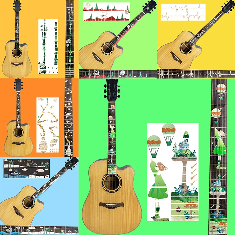 DIY наклейки для гитары с грифом инкрустацией гитара басами укулеле тонкая