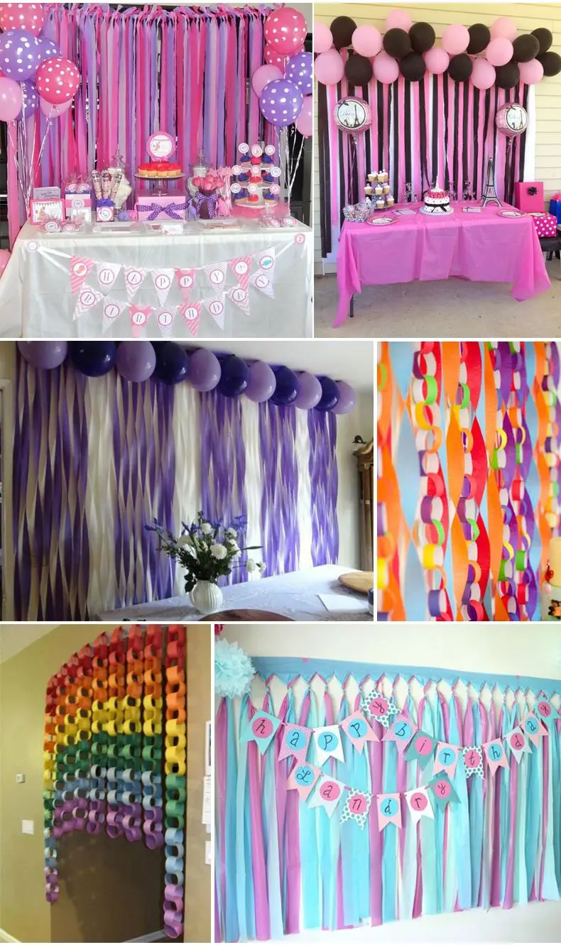 25m*4.5cm Crinkled Origami Crepe Paper DIY Craft Flower Wrinkle Paper Roll Wrapping Gifts Scrapbooking Party Backdrop Decoration