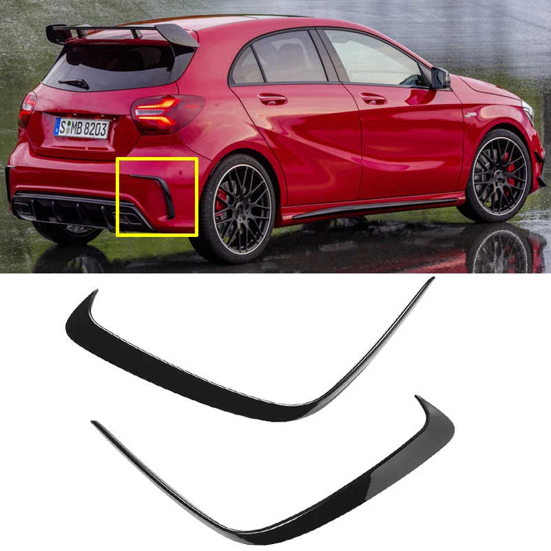 For Mercedes Benz W176 A200 A250 A45 AMG 2013 2014 2015 2016 2018 Hatchback Rear Bumper Lip Spoiler Splitter Canards Diffusers