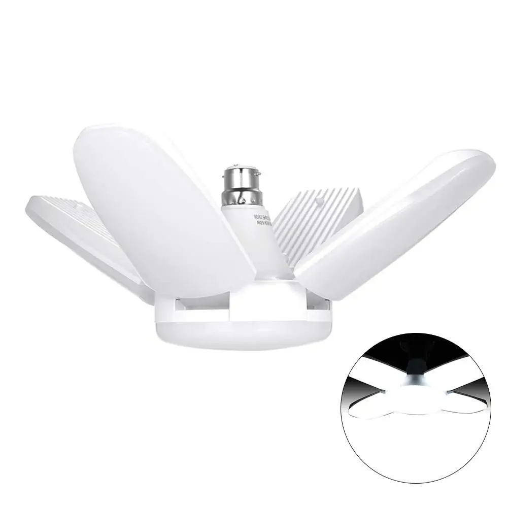 60W LED Garage Light With 4 Adjustable Panels Foldable Wide Illumination Area Lamp For Home Use Support Dropshipping |