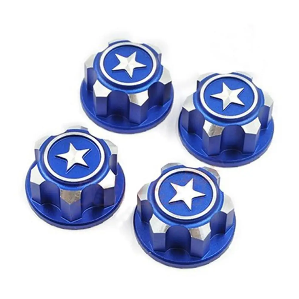 4PCS Wheel Hub Nut CNC Alloy 17MM Dustproof Non-slip RC Car Accessories For Traxxas X-maxx Summit E-Re vo | Игрушки и хобби