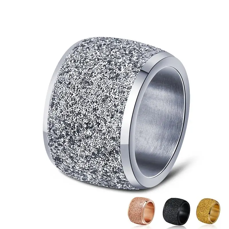 Кольца золотого цвета из нержавеющей стали 16 мм глазурь поверхность большой