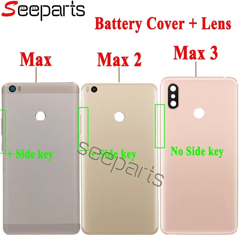 

6.9" For Xiaomi Mi MAX 3 Battery Cover Door Housing Back Housing Case For 6.44" Xiaomi MAX 2 Battery Door Replacement Parts