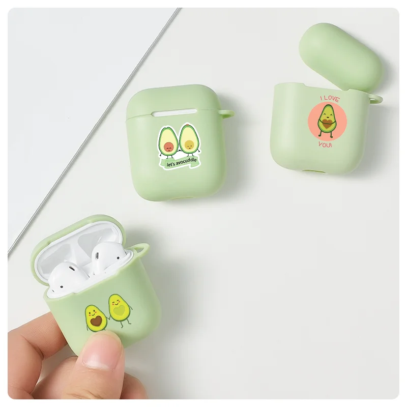 Симпатичный чехол авокадо airpod для Airpods 2 1 наушников Air pods роскошный матовый