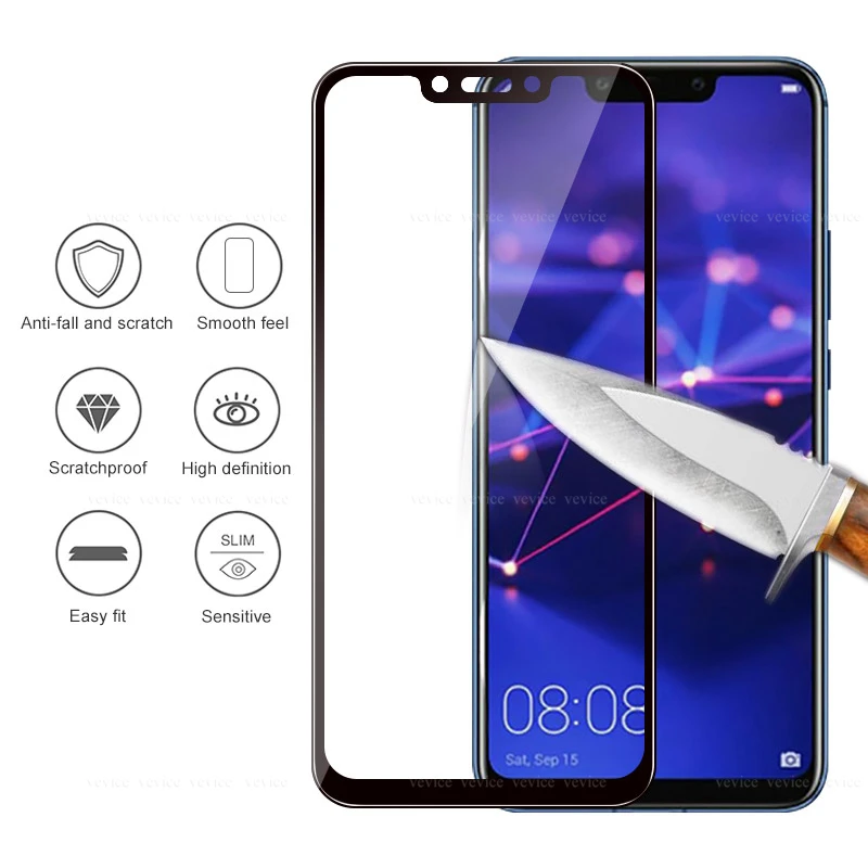 2 в 1 Защитное стекло для huawei mate 20 Lite ударопрочный объектив задней камеры и экран