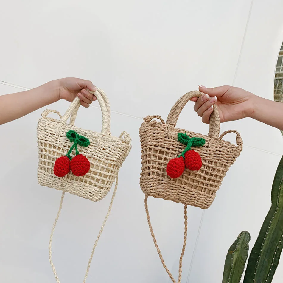 

Детские сумки для мальчиков и девочек, тканая сумка, новинка 2021, летняя Портативная сумка-мессенджер для родителей и детей, соломенная сумка...