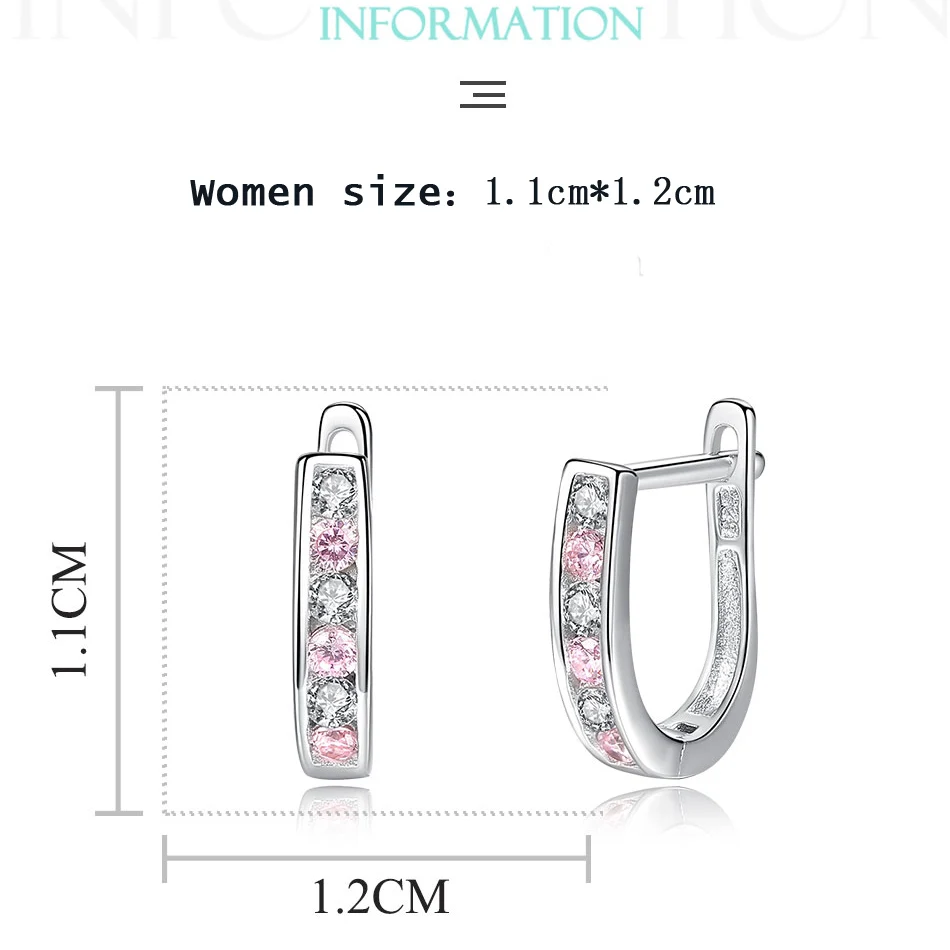 ELESHE/Рождественские ювелирные изделия розовые серьги кольца с прозрачными