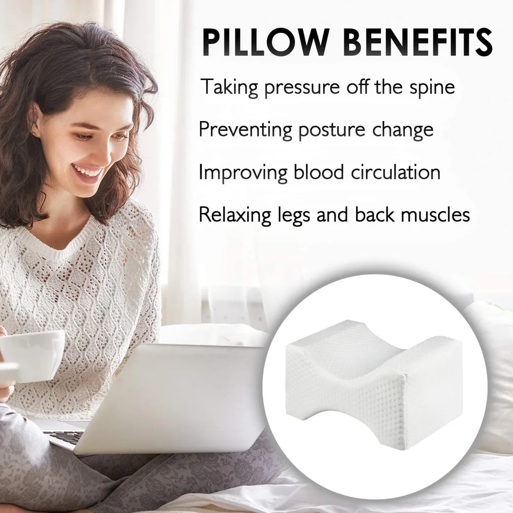 

Memory Foam Wedge Sleeping Knee Pillow for Side Sleepers Pregnancy Body Pillows Knee Leg Support Pillow Legs Cushion