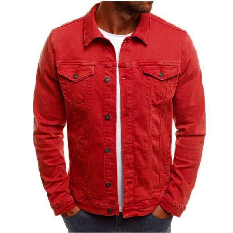 

Spring and autumn new casual men's jacket men's denim slim tooling jacket outdoor fashion trend brand jacket