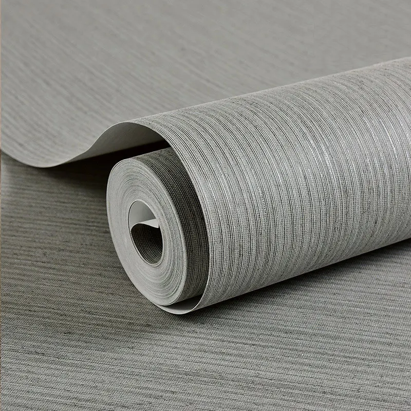 Современная однотонная настенная бумага домашний декор нетканые тонкие полосы