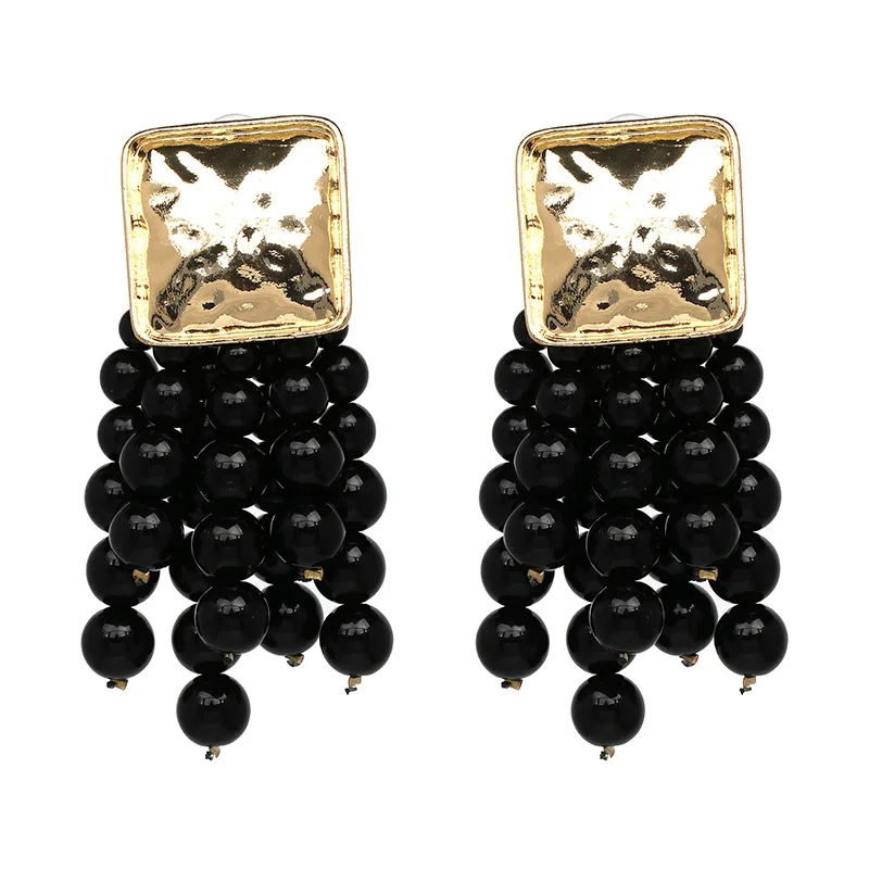 1 пара серьги богемные этнические Стиль желтого цвета с бахромой и украшением из