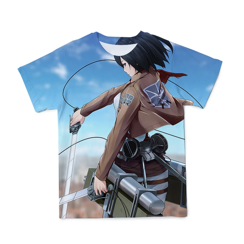 

2021 Summer Men's New 3D Anime Attack Giant T-shirt Anime Clothing Casual Comfortable O-neck Short Sleeve Large Size 110-6 XL