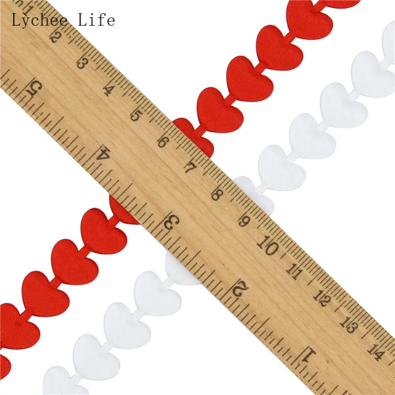 Lychee Life 5M Embossed Love Ribbon Diy Peach Heart Wedding Decoration Lover Gift Wrapped Handwork Bouquet Packing | Дом и сад