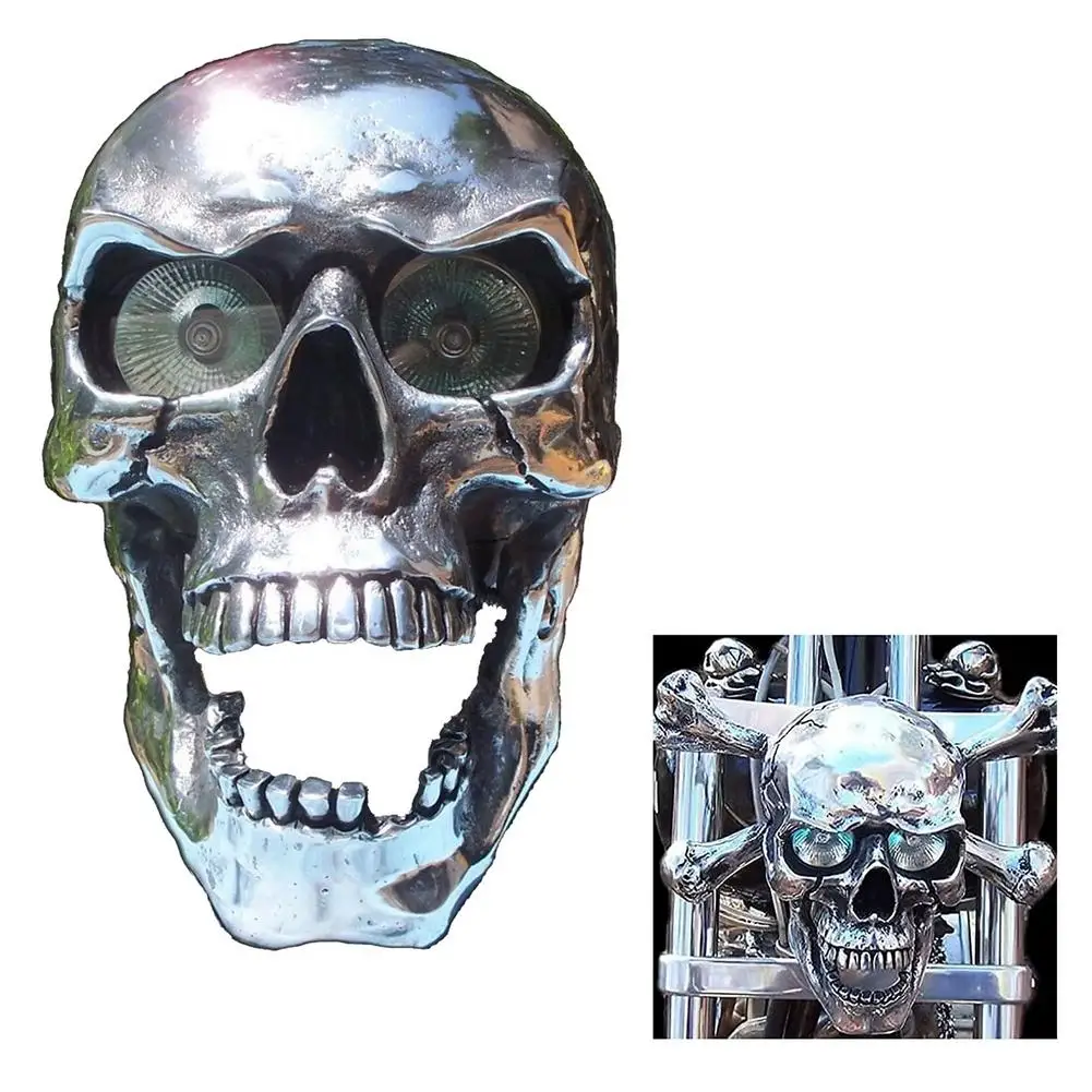

Motorcycle Accessories Motorcycle Skull Headlight Refit Punk Skull Shape Skull Headlight Easy to Install Fashionable Decoration