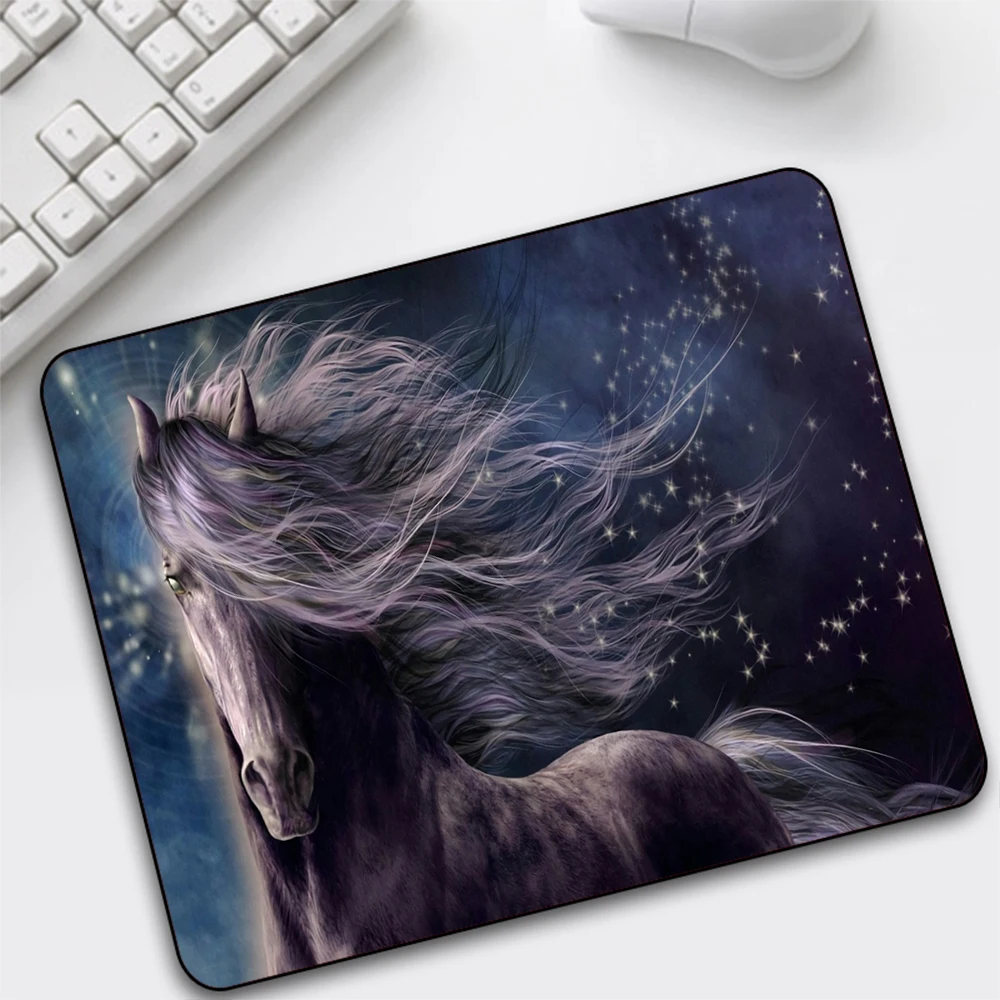 

GuJiaDuo Animal Horse Trumpet Small Mouse Pad Laptops PC Gamer Mechanical Keyboard Gaming Accessories Desktop Gaming Mouse Pad