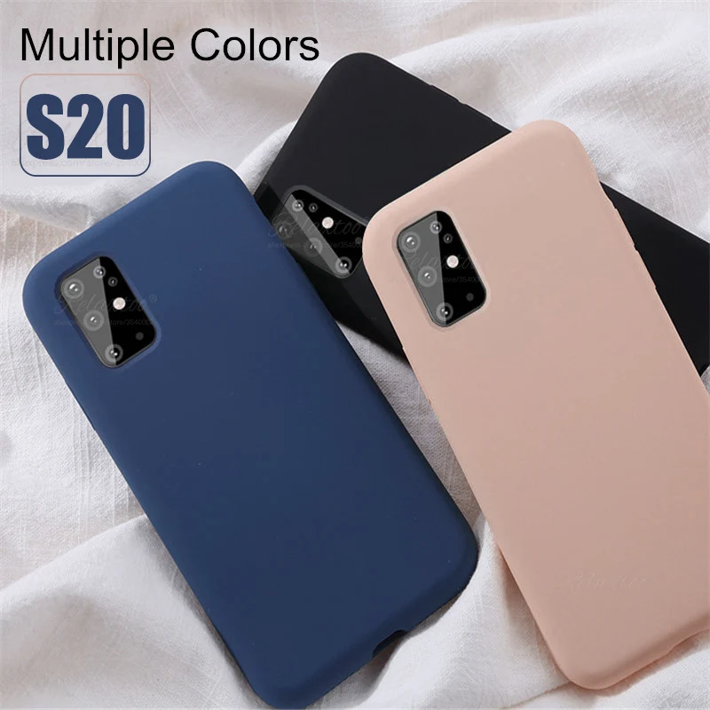 Резиновый чехол для Samsung S20 жидкий силиконовый мягкий телефона Galaxy Plus Ultra 2020 s 20 s20 +