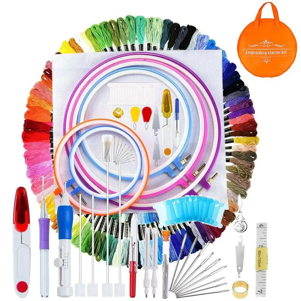 Набор для вышивки крестиком пусковая игла волшебная ручки обручи нить|Швейные