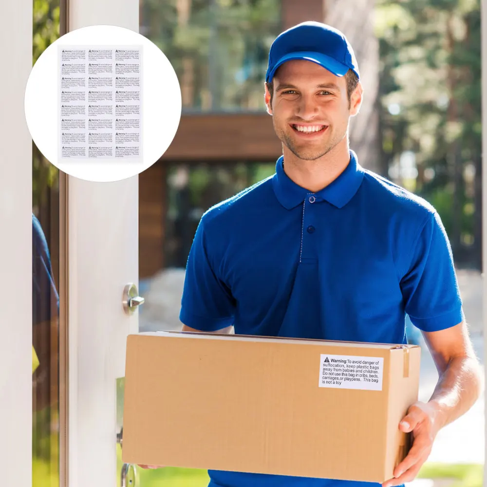 

1000pcs Suffocation Warning Stickers Self-adhesive Warning for Shipping Packing