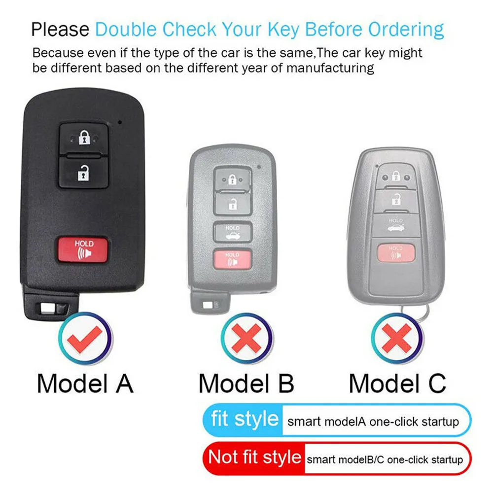 Кожаный Автомобильный смарт-брелок для ключей с 3 кнопками чехол держатель