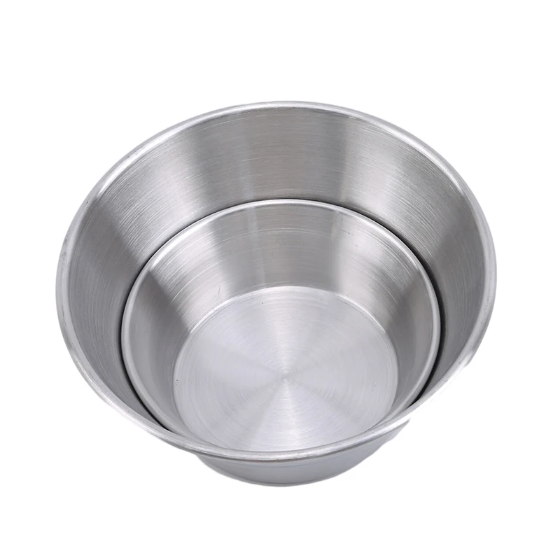 

1pc Stainless Bowl Soy Sauce Dish Dessert Dish Kitchen Sauce Small Dish Dip Rray Seasoning Dish Two Size For Choose High Qaulity