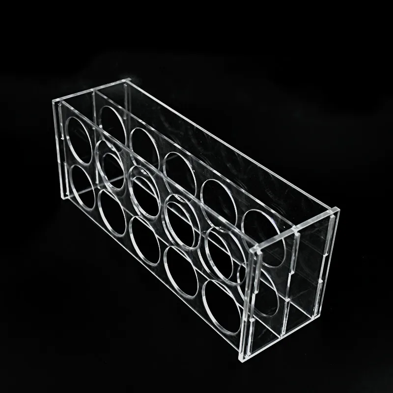 Plexiglass Rack For Centrifuge Tube 120ml Stand Place 10 Tubes Transparent Test Holder Diameter 45mm | Канцтовары для офиса и