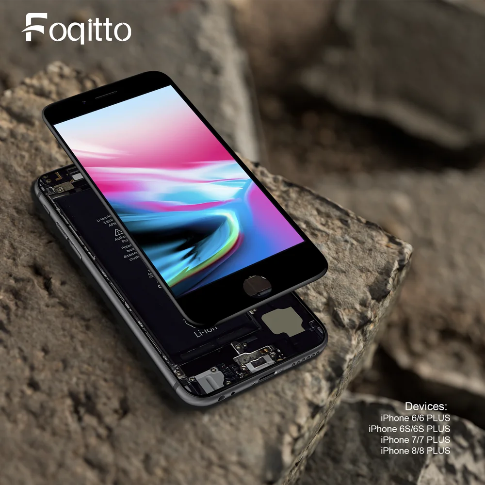 

FOQITTO Great AAA LCD display for iPhone 6 6S 7 8 Plus LCD screen replacement digitizer assembly mobile phone LCDs with 3D touch