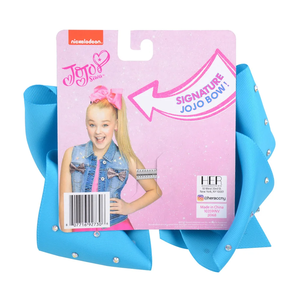 JOJO Siwa зажим твердый Стразы заколки для волос с клипсой детей девочек ручная