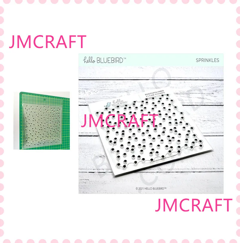 

JMCRAFT 2021 New Small Dots Background Transparent Stamp Scrapbooking Stamping DIY Album Rubber Gift Card Stencil