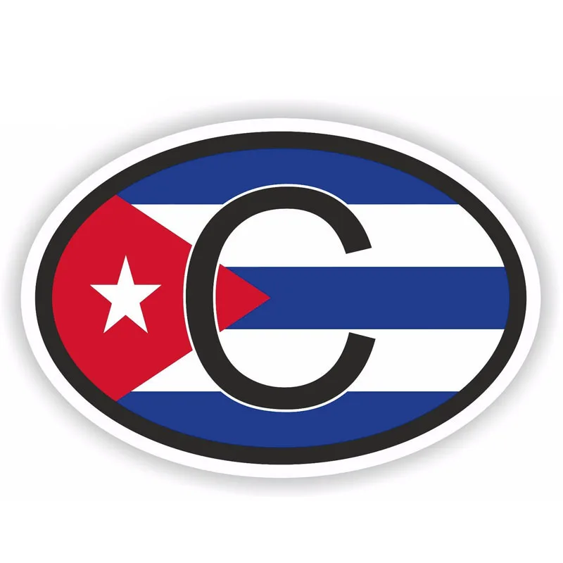 

Креативные автомобильные стикеры забавные Куба код страны флаг виниловые наклейки в виде Фотообоев c переводными картинками крышка царапи...