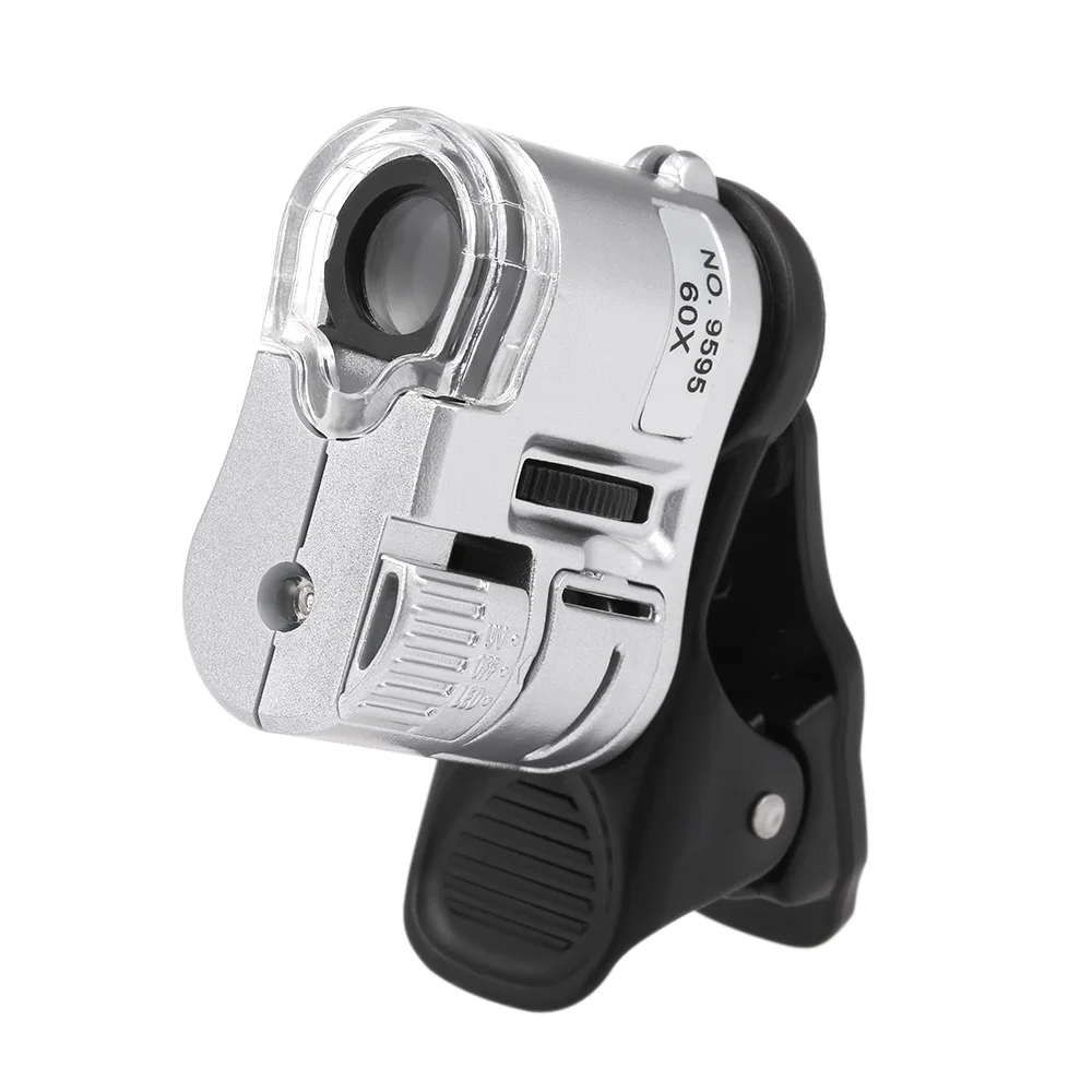 Портативный светодиодный цифровой 60X микроскоп волосы кожа головы Лупа детектор