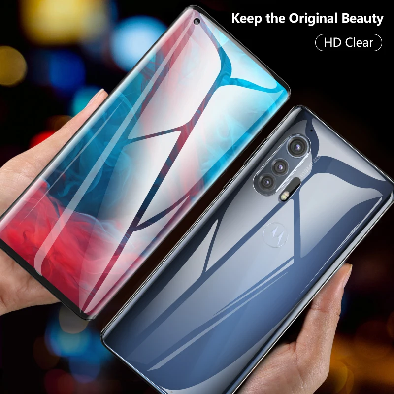 Фото Пленка для защиты экрана Motorola moto edge 20 30 Pro X30 G60 с изогнутым 3D дизайном и полным покрытием Пленка для защиты экрана Motorola moto edge 20 30 Pro X30 G60 с изогнутым 3D дизайном и полным покрытием