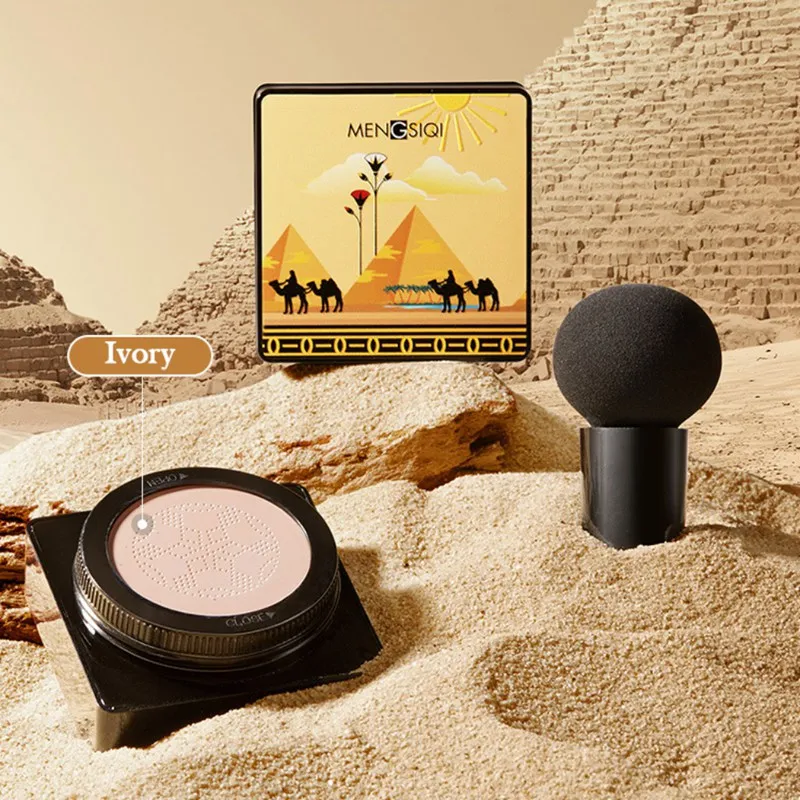 

6pcs Makeup Sets Mushroom Head Powder Puff Liquid Foundation Loose Powder Eyeliner Mascara Lipstick Kit