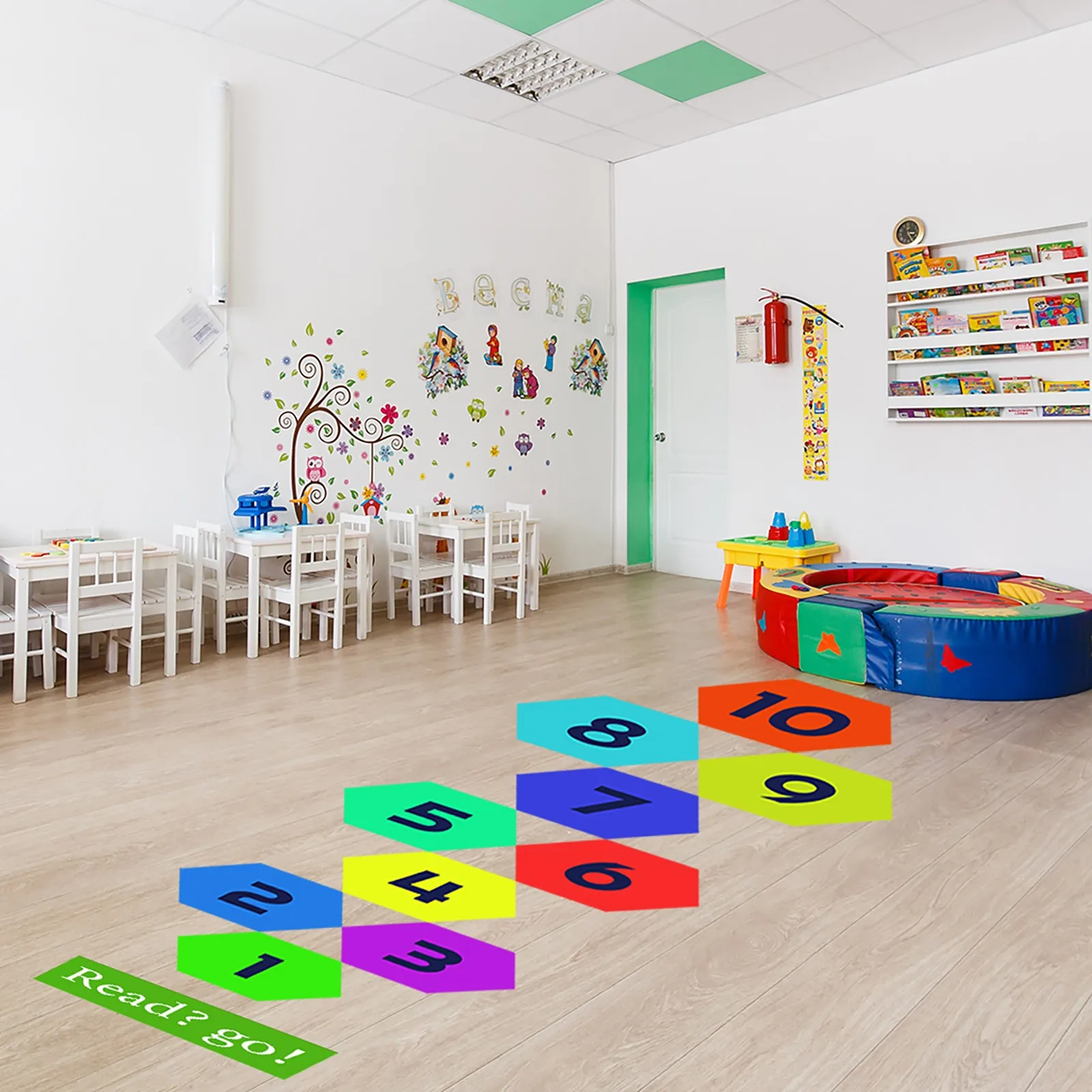 

Floor Sticker Colored Number Long Jump Stickers Can Be Removed Children's Room Games Sports Puzzle Decal Kid Bedroom Decoration