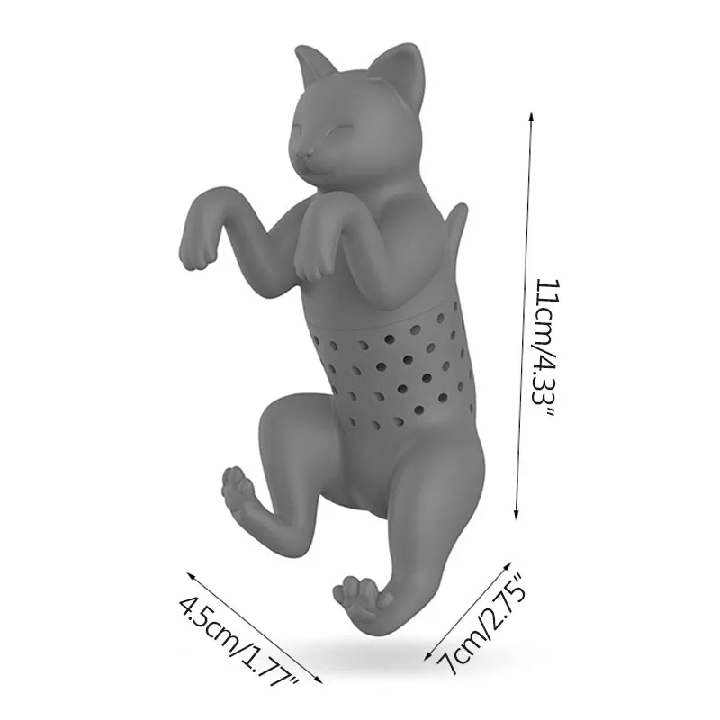 Домашний креативный силиконовый чайный набор портативный котенок чай