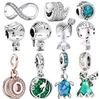 Оригинальные бусины из серебра 925 пробы для браслетов Pandora