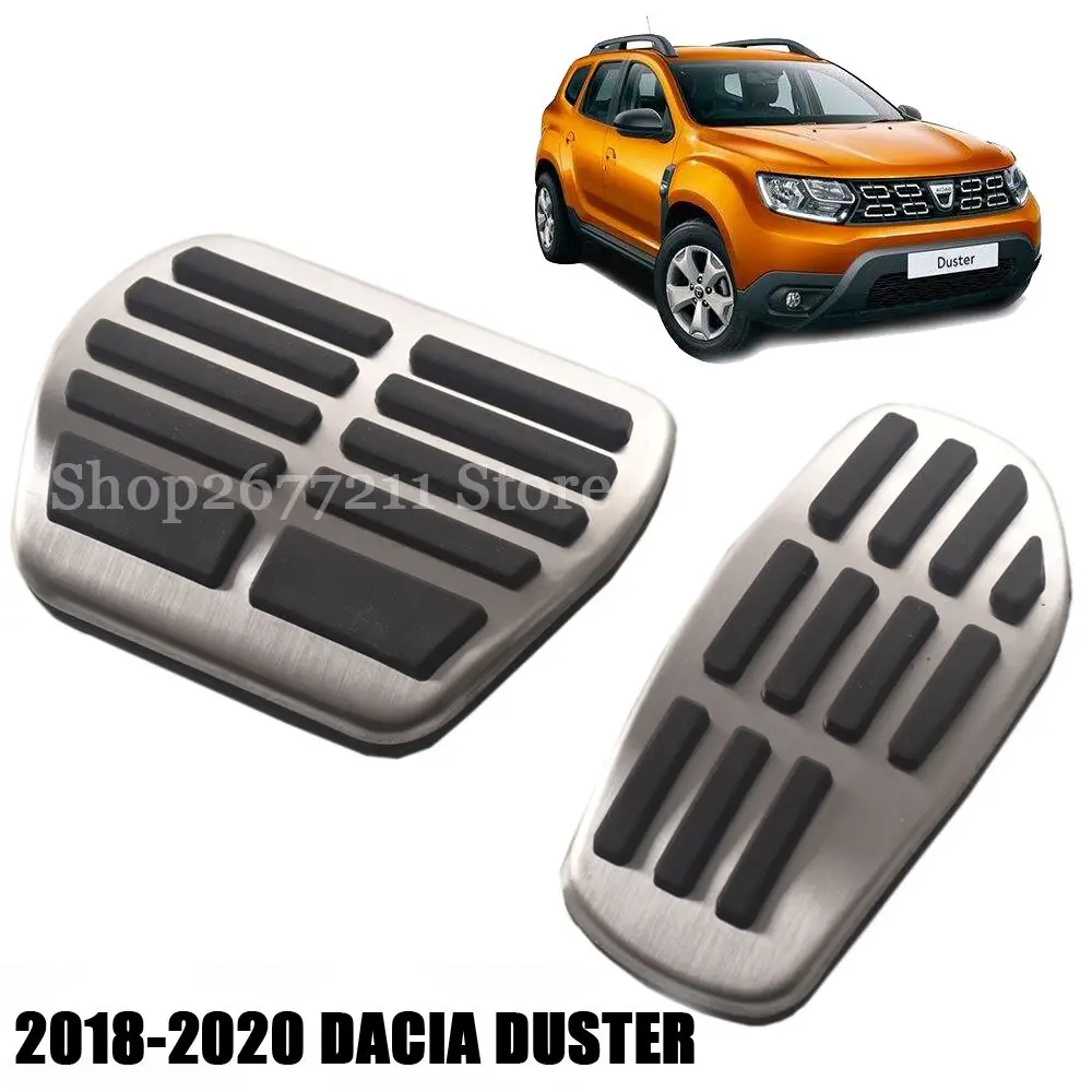 Car Accessorise Sport Comfortable Stainless Steel Fuel Brake Footrest Pedal for DACIA DUSTER 2018-2020