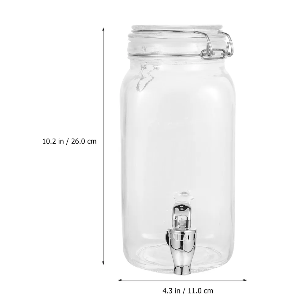 

1pc Kitchen Can Household Sealed Can Glass Drink Dispenser with