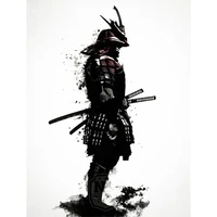 fsbcgt diy painting by numbers japanese samurai portrait oil pictures by numbers on canvas home wall art number decor