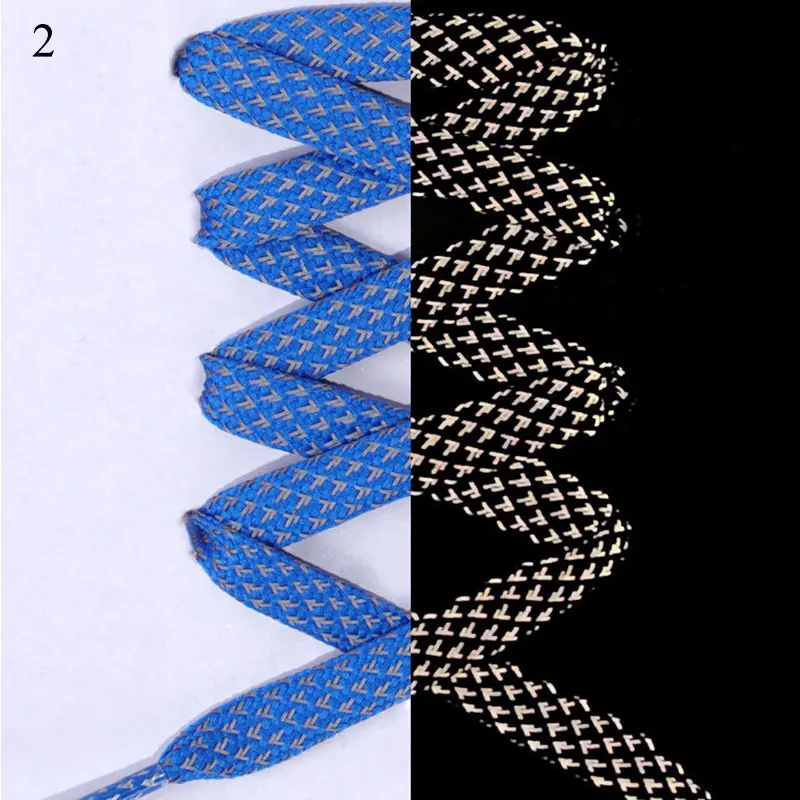

Reflective Flat Shoelaces Fluorescent Sneaker Shoestrings Sports Shoelace Running Shoes lace Adult children Shoelaces
