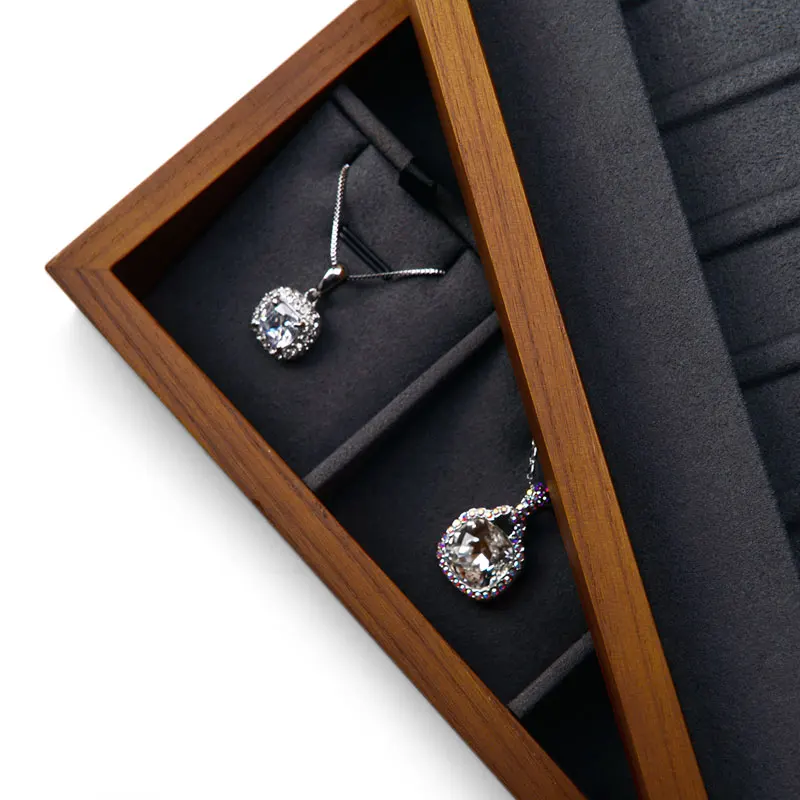 Поддон для ювелирных изделий Oirlv поддон демонстрации из массива дерева хранения