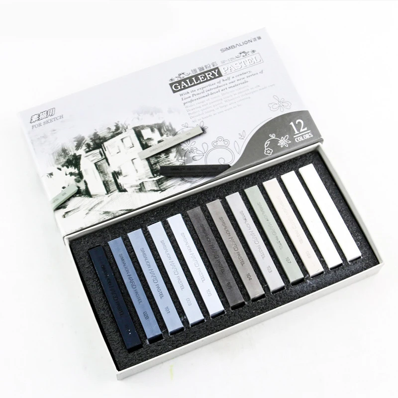 Набор пастельных мелки для рисования 12 цветов простой в использовании |