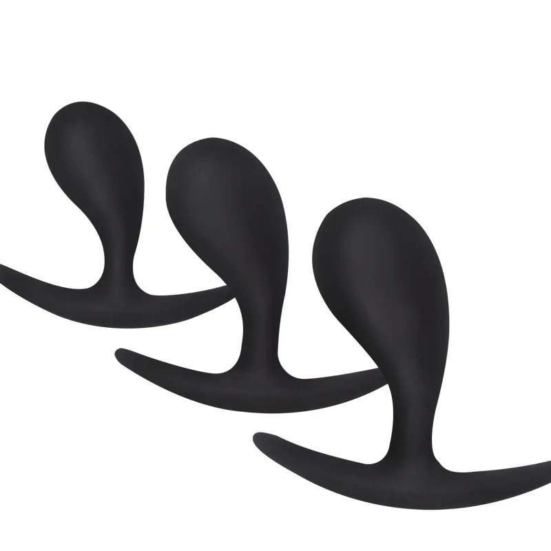 Силиконовая Анальная пробка для стимуляции простаты 3 размера | Красота и