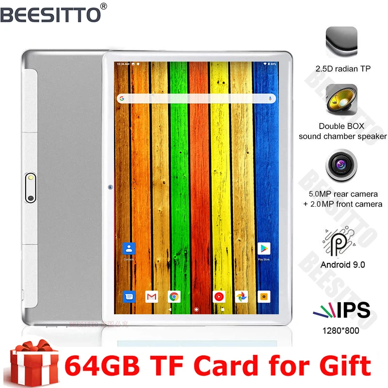 

BEESITTO Original 10 inch Tablet PC 32GB Android 9.0 OS WiFi 1280*800 IPS Screen планшет Android Tablets 10.1 tablette MID PAD